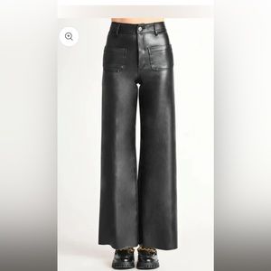 Dex Faux Leather Wide Leg Pant